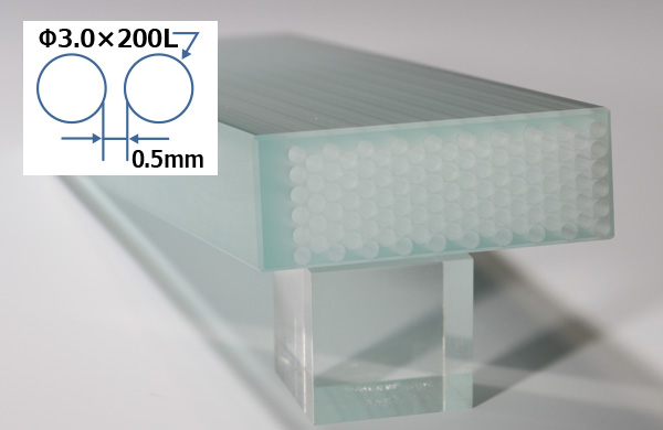 105箇所-φ3.0mm×L200mm(Soda Glass)