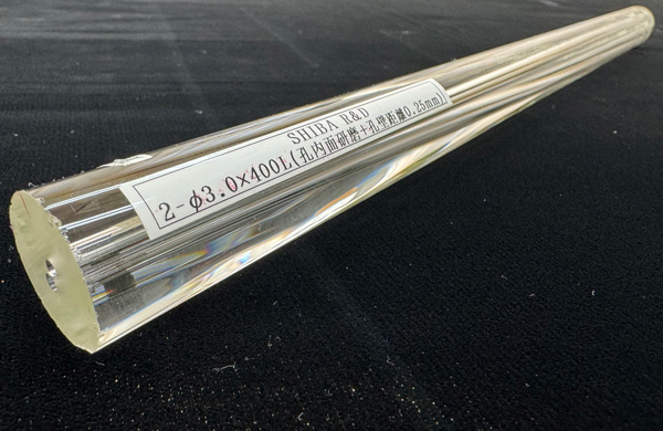 2箇所-φ3.0mm×400L 穴壁距離0.25mm(Quartz)